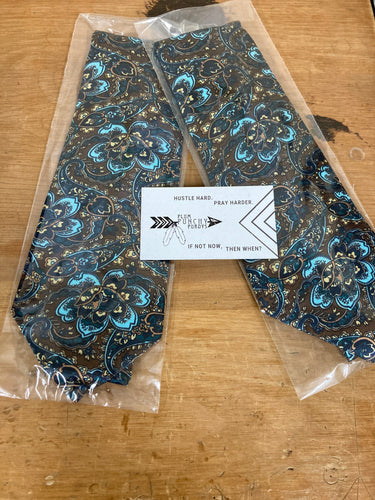Chocolate & Denim Paisley
