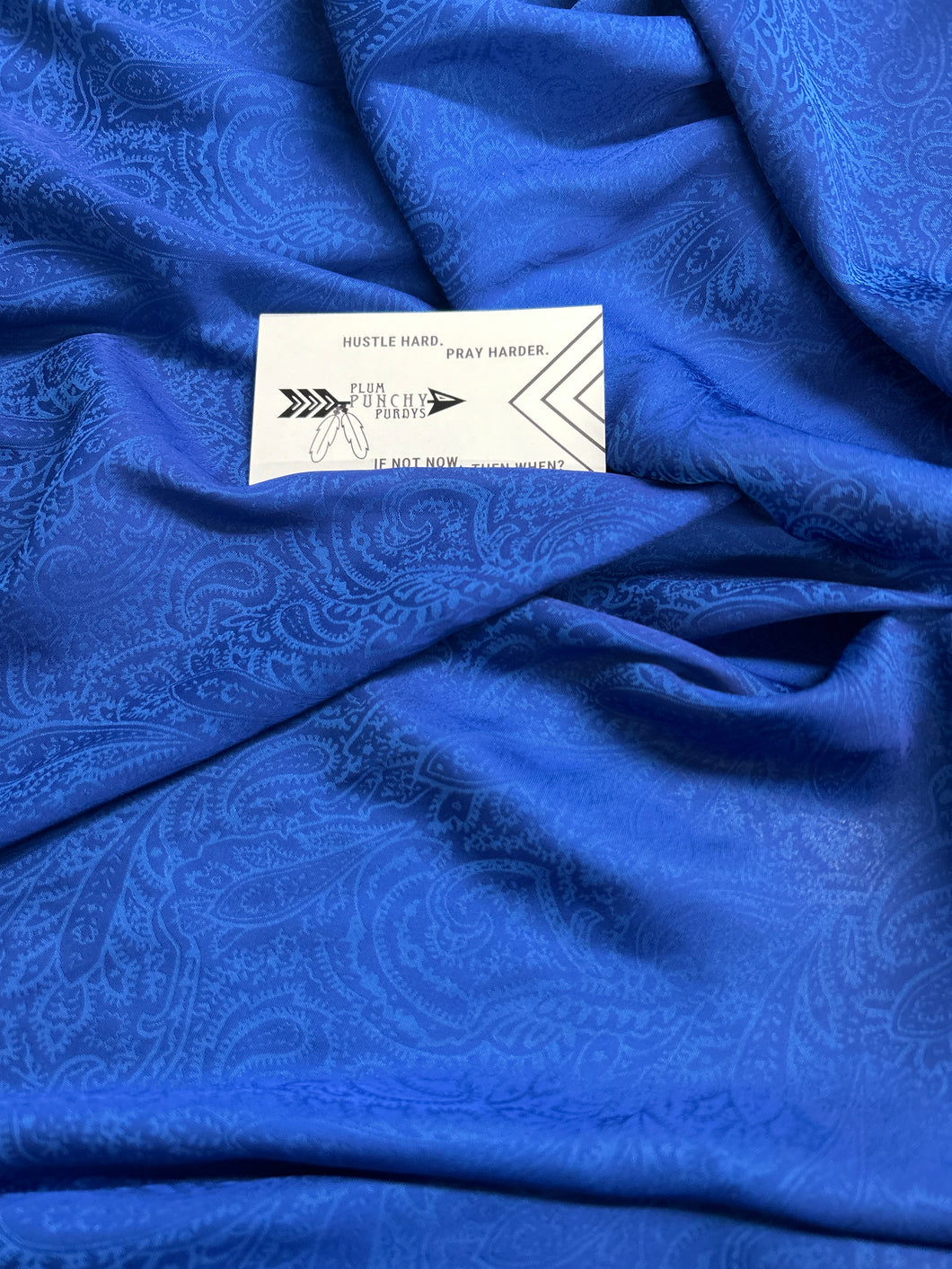44” Jaquard Paisley Dark Blue