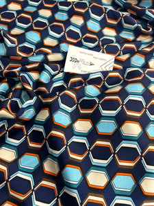 44” Vintage Shapes Blue