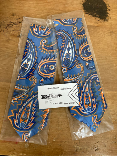 Blue & Orange Paisley