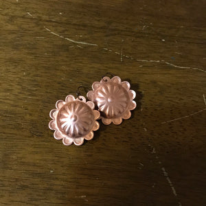 Copper Concho with Eyelash Stamp