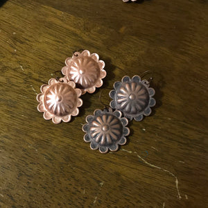 Copper Concho with Eyelash Stamp