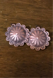 Concho Earrings with Circle Stamp