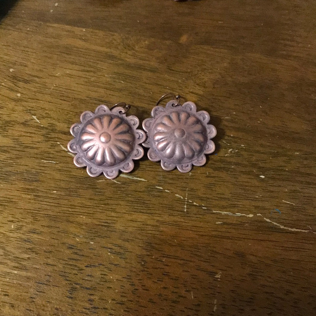 Copper Conchos with Crescent Moons