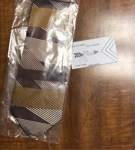 Brown Dots & Stripes Tie