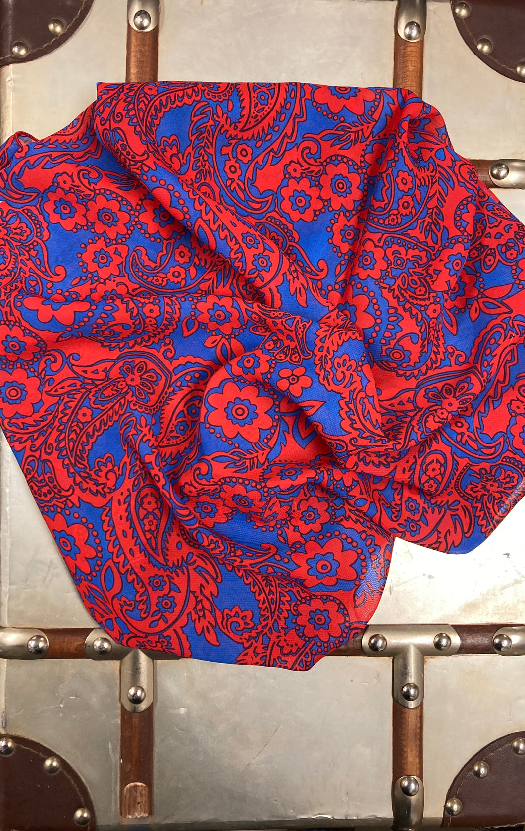 Red & Blue Floral 36”