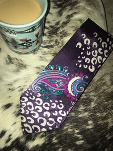 Pretty Purple Paisley Wild Rag Tie