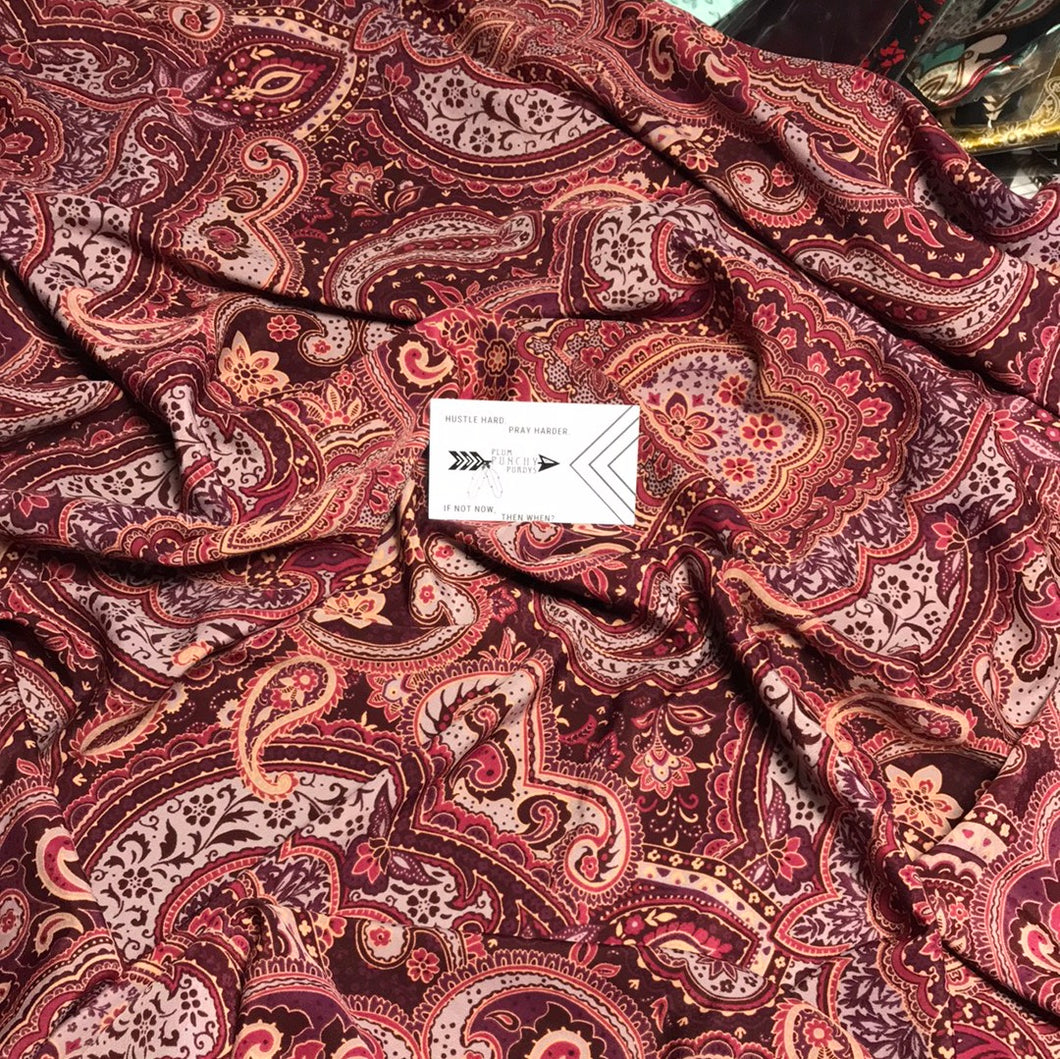Red Roan Paisley 36”