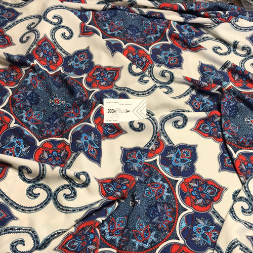 Red White Blue Peachskin 44”