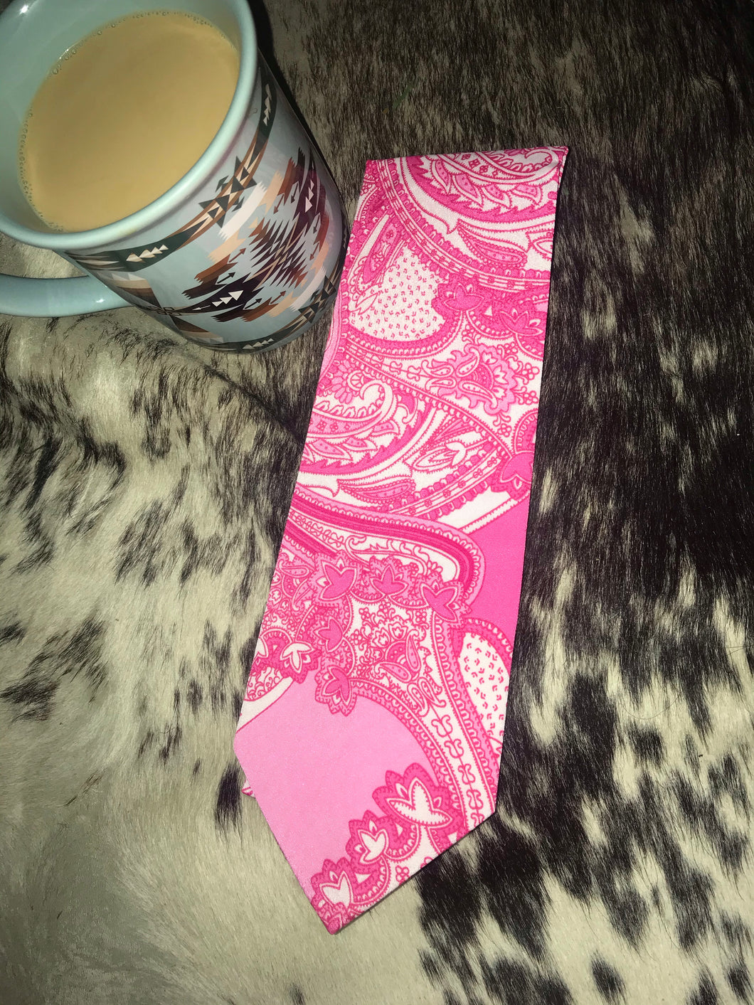 Poppin Pink Paisley Wild Rag Tie