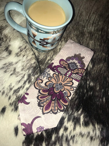Purple Pastel Paisley Wild Rag Tie